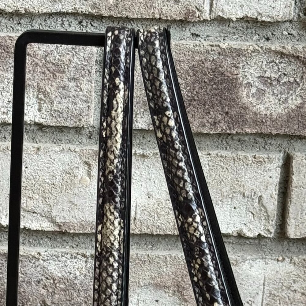 Coach Phoebe Leather & Exotic Python Embossed Tri… - image 6